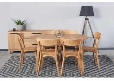 ISKU WOODEN pilnai ąžuolinė kėdė : Apdaila - Be apdailos