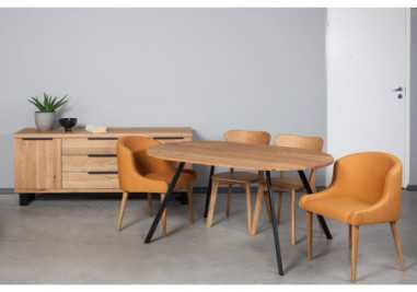 ISKU WOODEN pilnai ąžuolinė kėdė : Apdaila - Be apdailos