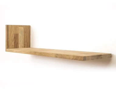 L FORMOS (80x20x20cm) ąžuolinė sieninė lentyna : Apdaila - Be apdailos