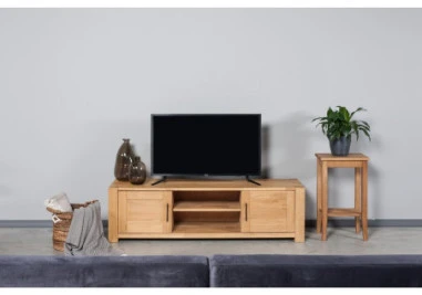 LAHTI MODERN 160 cm Ąžuolinis TV staliukas : Apdaila - Aliejuota bespalviu linų sėmenų aliejumi