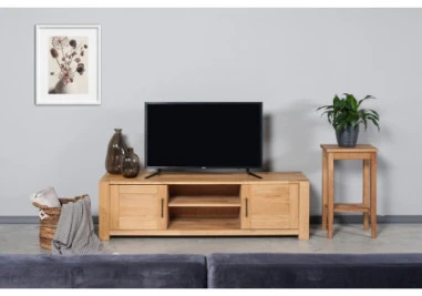 LAHTI MODERN 160 cm Ąžuolinis TV staliukas : Apdaila - Aliejuota bespalviu linų sėmenų aliejumi