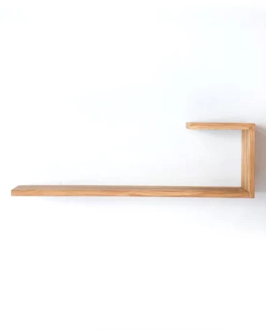 LITE (80x20x20cm) ąžuolinė sieninė lentyna : Apdaila - Be apdailos