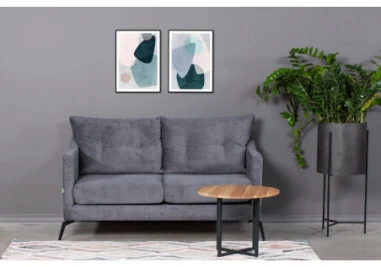 LOFT Ø50 ąžuolinis apvalus žurnalinis staliukas : Apdaila - Be apdailos, Aukštis - 47cm