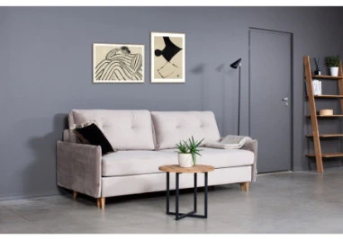 LOFT Ø60 ąžuolinis apvalus žurnalinis staliukas : Apdaila - Aliejuota bespalviu linų sėmenų aliejumi, Aukštis - 44cm