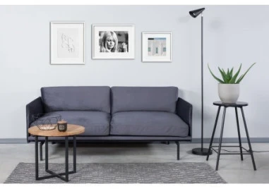 LOFT Ø70 ąžuolinis apvalus žurnalinis staliukas : Apdaila - Be apdailos, Aukštis - 44cm