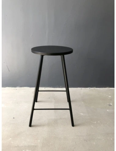 LOFT Juodas pusbario (60cm) taburetė