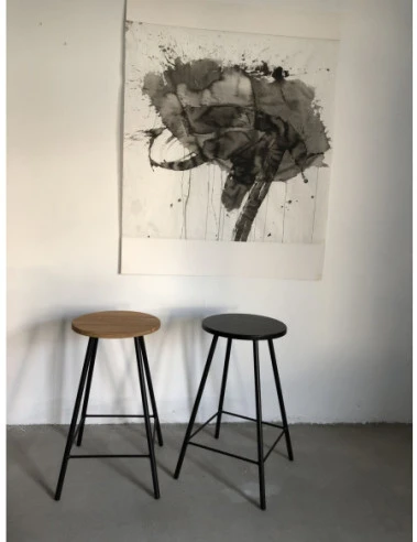 LOFT Juodas pusbario (60cm) taburetė