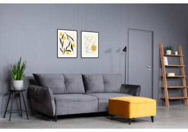 LOFT Juodas pusbario (60cm) taburetė