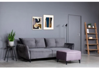 LOFT Juodas pusbario (65cm) taburetė