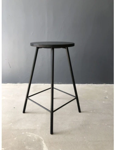 LOFT Juodas pusbario (65cm) taburetė
