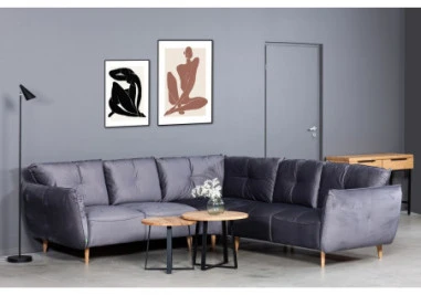 LOFT R Ø60 2in1 Ø50 ąžuolinis apvalus žurnalinis staliukas : Apdaila - Be apdailos