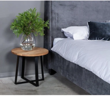 LOFT R Ø60 ąžuolinis apvalus žurnalinis staliukas : Aukštis - 44cm