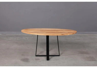LOFT R ELIPSE 100X60 ąžuolinis ovalus žurnalinis staliukas juodom kojom : Apdaila - Be apdailos, Aukštis - 44cm