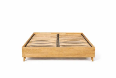 OAK BASE 140 Ąžuolinės Lovos rėmas : Apdaila - Aliejuota bespalviu linų sėmenų aliejumi, Čiužinio dydis - 140x200cm
