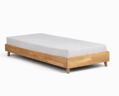 OAK BASE 90 Ąžuolinės Lovos rėmas : Apdaila - Aliejuota bespalviu linų sėmenų aliejumi, Čiužinio dydis - 90x200cm