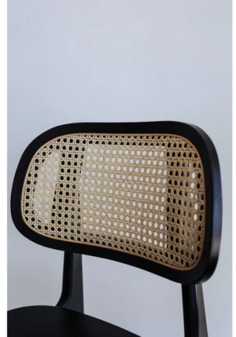 LULA Juodas CANE (66cm) pusbario kėdė