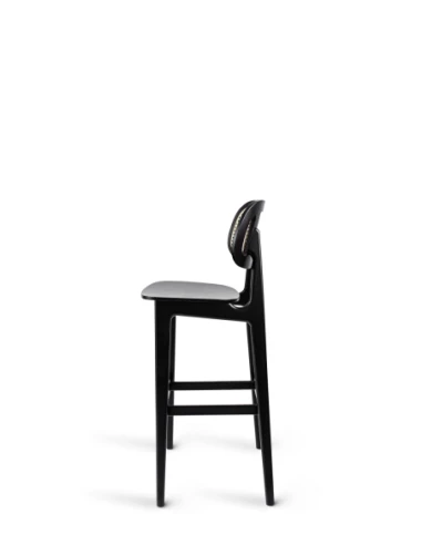 LULA Juodas CANE (66cm) pusbario kėdė