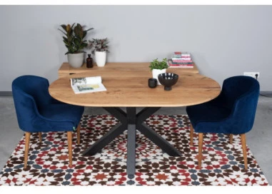 MODERNA OVAL 160x100 ąžuolinis stalas : Apdaila - Aliejuota bespalviu linų sėmenų aliejumi
