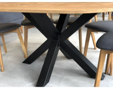 MODERNA OVAL 160x100 ąžuolinis stalas : Apdaila - Aliejuota bespalviu linų sėmenų aliejumi