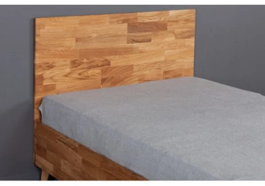 OAK BASE 120 Ąžuolinė Lova : Apdaila - Aliejuota bespalviu aliejumi su kietaisiais vaškais, Čiužinio dydis - 120x200cm