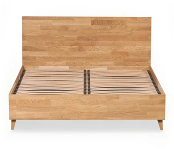 OAK BASE 160 Ąžuolinė Lova : Apdaila - Aliejuota bespalviu linų sėmenų aliejumi, Čiužinio dydis - 160x200cm
