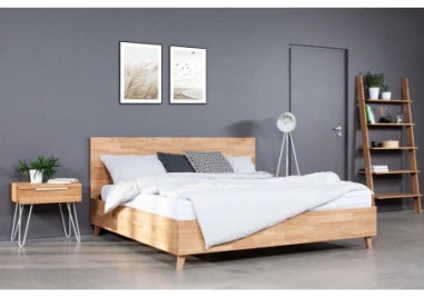 OAK BASE 200 Ąžuolinė Lova : Apdaila - Be apdailos