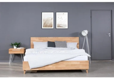OAK BASE 200 Ąžuolinė Lova : Apdaila - Be apdailos