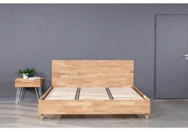 OAK BASE 200 Ąžuolinė Lova : Apdaila - Be apdailos