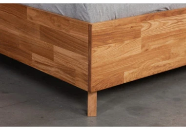 OAK BASE 90 Ąžuolinė Lova : Apdaila - Aliejuota bespalviu linų sėmenų aliejumi, Čiužinio dydis - 90x200cm