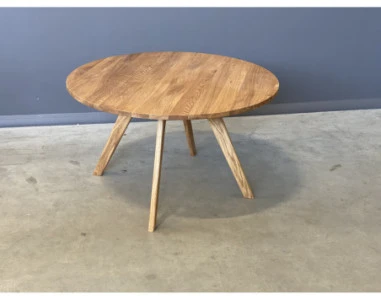 OAKY Ø100 ąžuolinis apvalus žurnalinis staliukas : Apdaila - Be apdailos, Aukštis - 48cm
