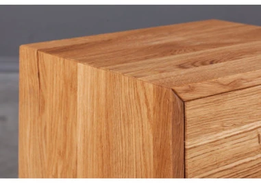 OAKY 39cm Ąžuolinė spintelė prie lovos : Apdaila - Aliejuota bespalviu linų sėmenų aliejumi, Aukštis - 52cm