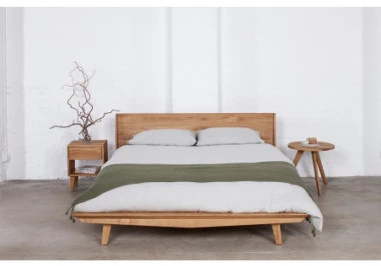 OAKY 39cm Ąžuolinė spintelė prie lovos : Apdaila - Aliejuota bespalviu linų sėmenų aliejumi, Aukštis - 52cm