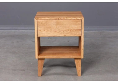 OAKY 39cm Ąžuolinė spintelė prie lovos : Apdaila - Aliejuota bespalviu aliejumi su kietaisiais vaškais, Aukštis - 52cm