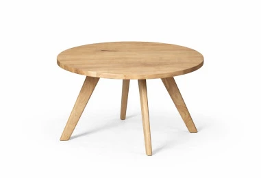 OAKY Ø70 ąžuolinis apvalus žurnalinis staliukas : Apdaila - Be apdailos, Aukštis - 52cm