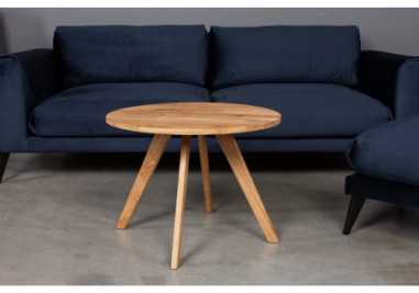 OAKY Ø70 ąžuolinis apvalus žurnalinis staliukas : Apdaila - Be apdailos, Aukštis - 52cm