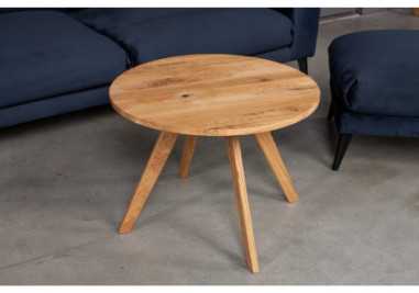 OAKY Ø70 ąžuolinis apvalus žurnalinis staliukas : Apdaila - Be apdailos, Aukštis - 52cm