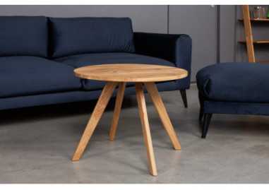OAKY Ø70 ąžuolinis apvalus žurnalinis staliukas : Apdaila - Be apdailos, Aukštis - 52cm
