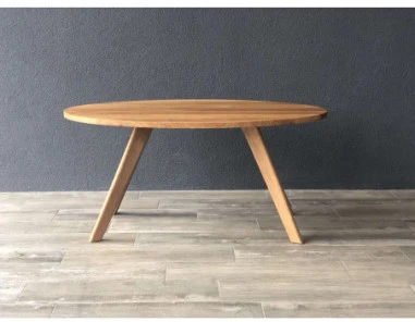 OAKY ELIPSE 100X60 ąžuolinis ovalus žurnalinis staliukas : Apdaila - Be apdailos, Aukštis - 48cm