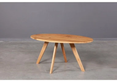 OAKY ELIPSE 100X60 ąžuolinis ovalus žurnalinis staliukas : Apdaila - Be apdailos, Aukštis - 48cm