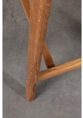 PAULA WOODEN (70cm) pilnai ąžuolinė baro kėdė : Apdaila - Be apdailos