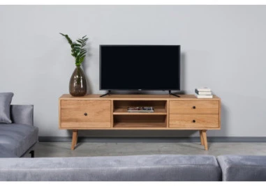 RETRO 160cm Ąžuolinis TV staliukas : Apdaila - Be apdailos