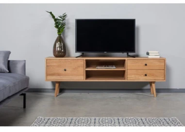 RETRO 180cm Ąžuolinis TV staliukas : Apdaila - Be apdailos
