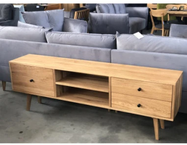 RETRO 180cm Ąžuolinis TV staliukas : Apdaila - Be apdailos