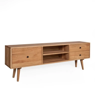 RETRO 180cm Ąžuolinis TV staliukas : Apdaila - Be apdailos