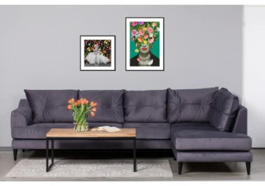 SELECT 110X60 ąžuolinis žurnalinis staliukas juodos kojos : Apdaila - Be apdailos, Stalviršio briauna - 2+2 cm