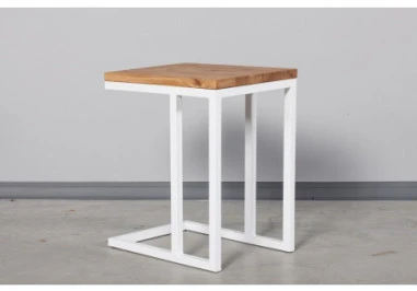 SELECT Baltas MIX ąžuolinis 35x45x55 šoninis staliukas : Apdaila - Aliejuota bespalviu linų sėmenų aliejumi