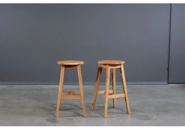 STOOL ąžuolinė baro (69cm) taburetė : Apdaila - Be apdailos