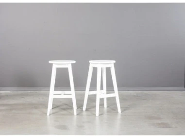 STOOL Baltas ąžuolinė baro (69cm) taburetė