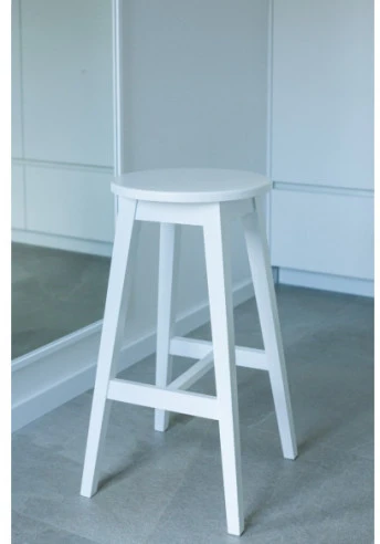 STOOL Baltas ąžuolinė baro (69cm) taburetė
