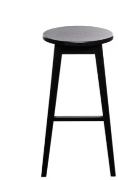 STOOL Juodas ąžuolinė baro (69cm) taburetė